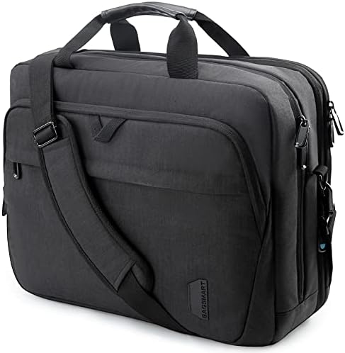 Чанта за лаптоп 18 Инча, Портфейл BAGSMART с възможност за разширение, Чанта за компютър За мъже и Жени, Чанта за лаптоп През рамо, Работна Чанта За бизнес пътувания, Офис,