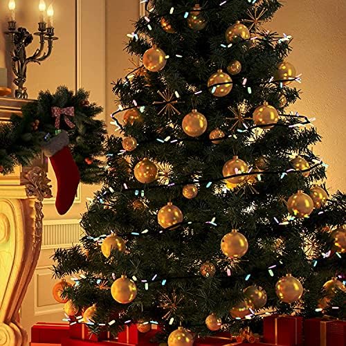 200шт Коледен Орнамент Венец с Шут Куки за украса на Коледната Елха Предварително Нарязани на Ленти Закачалки За