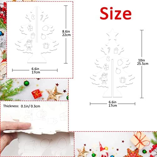 LOMIMOS Коледно Дърво от Стиропор със Собствените си ръце, 3D Вырезанная Заготовки, Малко Незаконченная Бор, Коледни