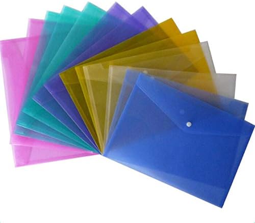 Чанта за съхранение, Организаторите на файлове, 6 Цвята, Прозрачен чанта за документи с формат А4, Хартиена Папка