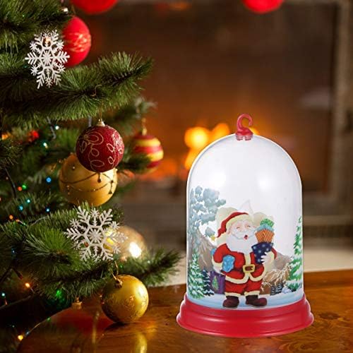 Amosfun Дядо Коледа, Снежен Човек Светлина Led Лампа Фенер Светлина Коледен Декор Лека Нощ Коледни Аксесоари