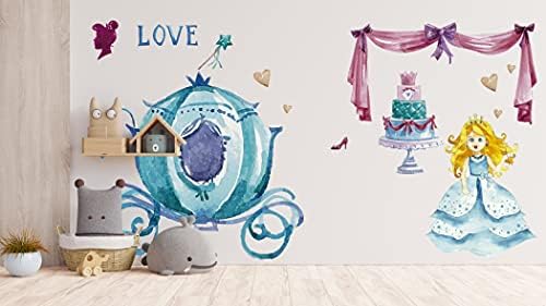 Скъпа Стикер на стената принцеса - Художествена Стикер на стената в детската стая - Стикери за стена Принцеса за