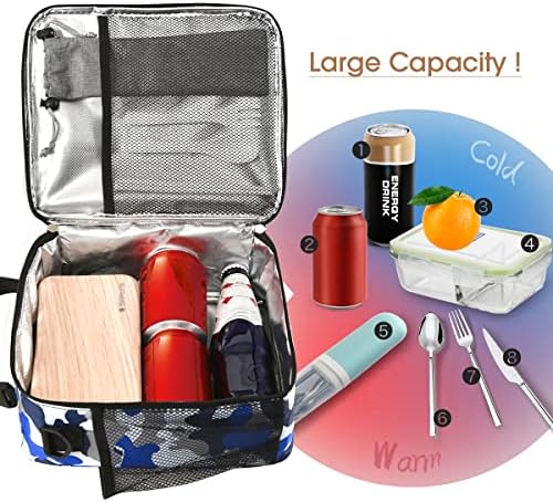 Чанта за обяд Buringer HOMESPON за Еднократна употреба, Изолиран Обяд-Бокс Bento Cooler, Чанта-тоут с Преден джоб
