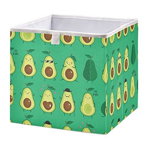 Скъпа кутия за съхранение на кубчета Авокадо, Сгъваеми кутии за съхранение, Водоустойчив кош за играчки, Органайзер