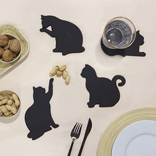 Влакчета Balvi за котките с Черен цвят на Оригиналния Комплект от 4 на Каботажните под формата на Котки Включва