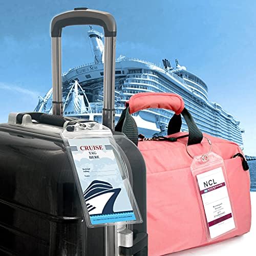 Багажни етикети за круизи Широк Притежателя на етикет етикет Cruise Essentials Zip Пломба за Еднократна Употреба