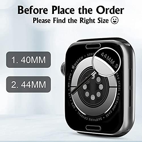 Калъф за часа Arae 2 опаковки, съвместим с Apple Watch Серия 6 5 4 SE 40 мм за жени и мъже с предпазно фолио от