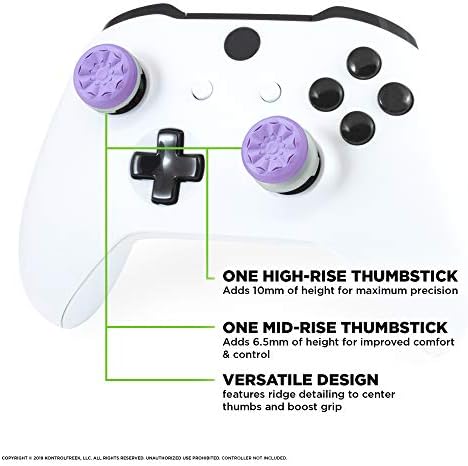 KontrolFreek FPS Freek Galaxy Purple контролери за Xbox One и Xbox Series X | 2 Джойстика изпълнение | 1 Висок,