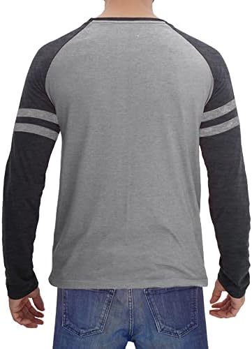 Decrum Raglan Shirt Men - Бейзболни Риза от Мек спортна Фланелка с дълъг Ръкав за Мъже