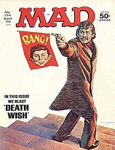 Луд 174 GD ; Комикс E. C | списание Death Wish през април 1975