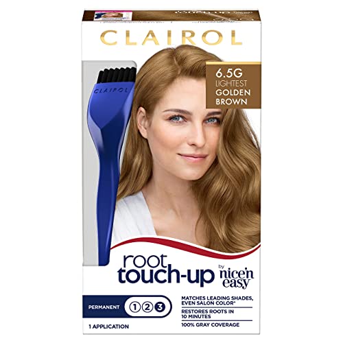 Перманентная боя за коса Clairol Root Touch-Up от Nice'n Easy, 6,5 Г Светлейшего златисто-каштанового цветове за