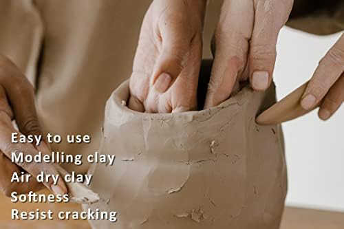 Натурална Въздушно-суха глина ReArt 10 килограма с 33 бр., набор от инструменти за скулптура от керамика, Набор