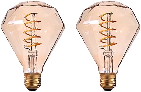 E26 3 W Крушка с форма на Диамант D95 Реколта Led Декоративна Лампа От Тъмно Стъкло Edison Светлина 20 Вата Еквивалентен