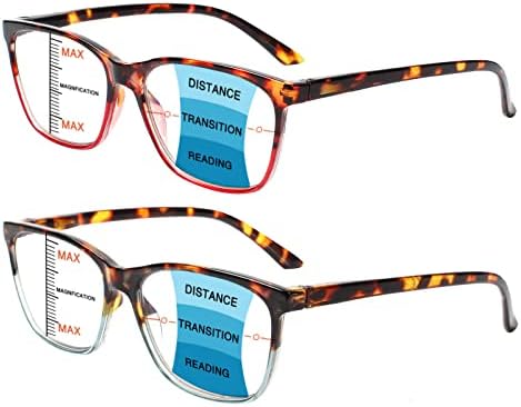 COJWIS Прогресивно Многофокусные Очила за четене, Блокиране на Синята Светлина, за Жени, Мъже, Мультифокальные Очила