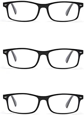 EYE ZOOM 3 Опаковки Правоъгълни Очила за Четене в Винтажной Пластмасови Рамки за Мъже и Жени