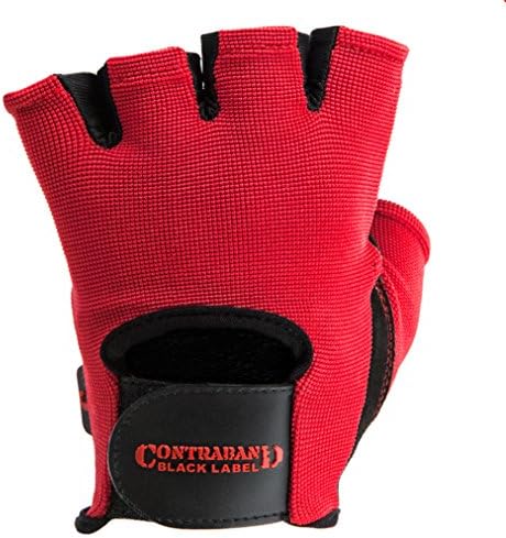 Мъжки основни Кожени ръкавици за вдигане на тежести без пръсти Contraband Black Label 5050 - Трайни Спортни ръкавици