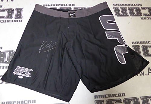 Kimo Леопольдо Подписа Шорти-Топене на UFC Fight с Автограф на PSA/ DNA COA 3 8 16 43 48 - Боксови халати и бански