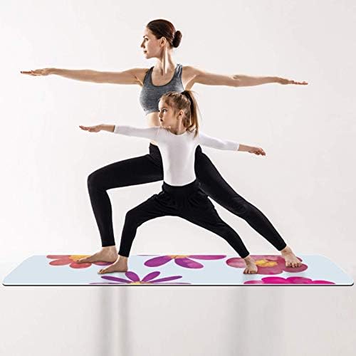 Siebzeh Акварел ярък цветен дебел килимче за йога Премиум-клас, в екологично Чист Гумена подложка за здраве и фитнес,