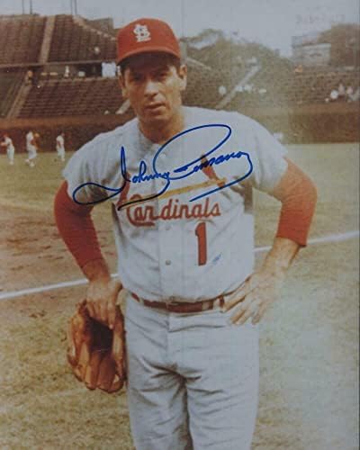 Джони Романо Сейнт Луис Кардиналс Подписа Снимка 8x10 с автограф W / Coa - Снимки на MLB с автограф