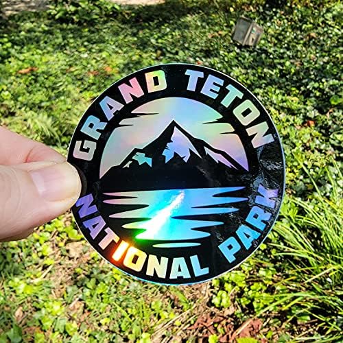 Стикер на Националния парк Гранд-Титон 3 Холограма Стикер с Голограммой Уайоминг