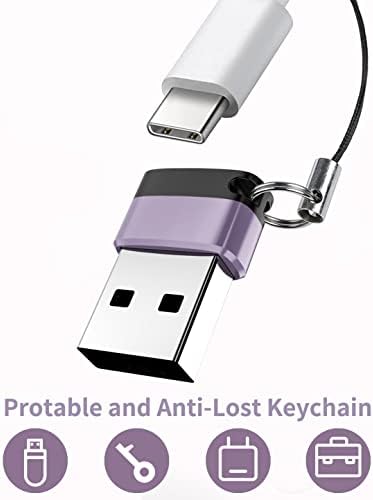 ВСЕКИ USB адаптер C за свързване към USB (8 опаковки, лилаво + микс)