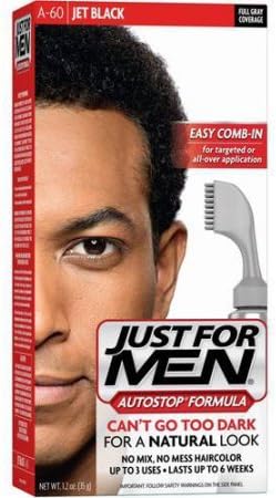 Само за мъже цвят на косата за мъже с автоматично спиране, катранен A-60 по 1,2 грама на всеки (8)