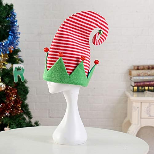 Коледна шапка на елф Blesky, забавна коледна шапка за деца и възрастни, шапки за коледно парти, червена, голяма