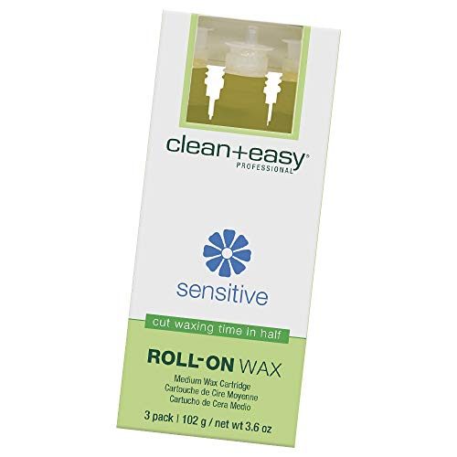 Roll восък Clean + Easy Medium Sensitive за хигиенично, епилация на лице и тяло, Отличен за чувствителна кожа, идеален