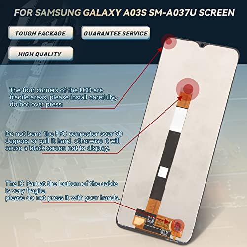 Екран за Samsung Galaxy A03s Смяна на екрана за Samsung A03s SM-A037U LCD дисплей със сензорен панел, дигитайзер,