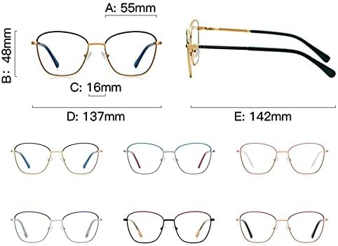 Квадратни Очила за четене RESVIO голям размер за жени и Мъже в Метална рамка, Ръчно изработени