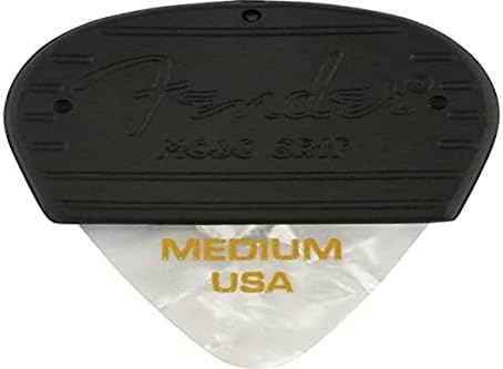 Медиатори за китари Fender Mojo Grip 351 Форма, Целулоид, Бяла Мото, Среден, 3 опаковки
