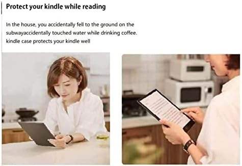 Студиен калъф WunM за Kindle Voyage 7-то поколение - Защитен калъф от изкуствена кожа модел, с функция за автоматично