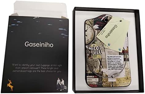 Gaseiniho, 2 броя, багажни етикети за Куфари, Пътна чанта от Изкуствена кожа с линия от Неръждаема Стомана, Идентификация