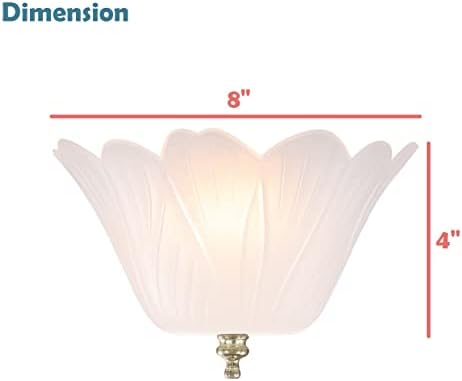 Aspen Creative 28003-15-2, Лампион-лале с монтиране на клипсу за лампи тип А, за осветление на помещения / Бяло