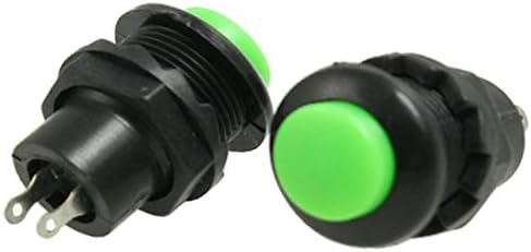 Нов Lon0167 3 x Зелено през Цялата капачка AC125V 3A БЕЗ SPST Незабавен бутон превключвател (3 x grüne runde Kappe