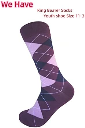 Мъжки чорапи за младоженеца на Сватбата|парти |Празнична колекция от Argyle Dress socks