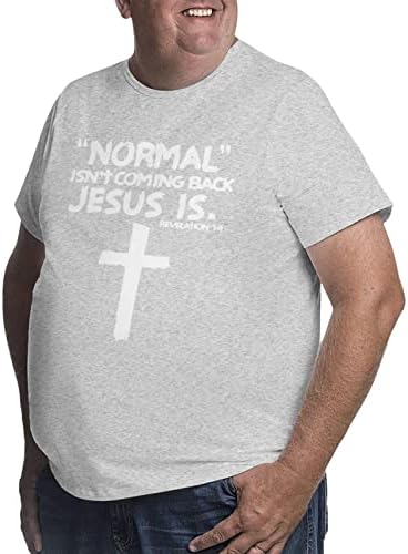 Нормално Не се Връща, Но Исус-това е Откровение, Мъжки Тениски Големи Размери, Модни Тениски с къс ръкав, Свободна