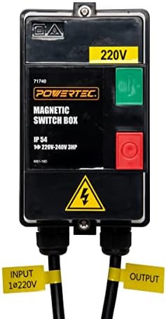 Блок магнитни ключове POWERTEC 71740 с предварителна инсталация 220 ~ 240 v, 3 с. л., 21-25 Ампера, монофазни, сертифициран
