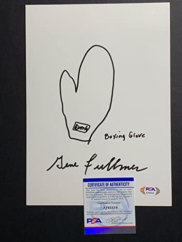 Gene Fullmer Боксови ръкавици с автограф от Скица на PSA ДНК AJ43354 - Боксови ръкавици с автограф