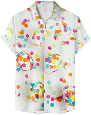YangqiGY Риза на Деня на Св. Патрик, Хавайска Риза за Момчета, Мъжки Хавайски Плажни Ризи с копчета, Подаръци За