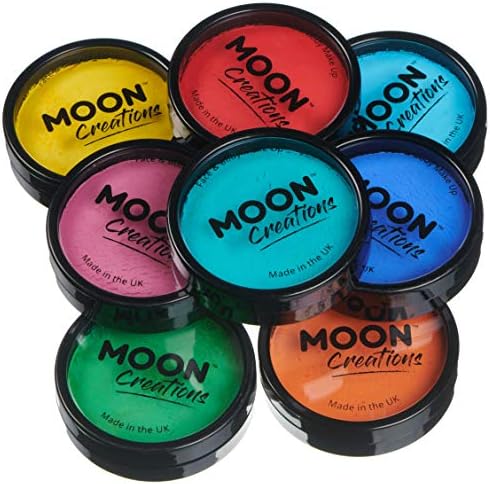 Професионална боя за лице и тяло Cake Pots от Луната Creations - Набор от ярки цветове - Професионална козметика