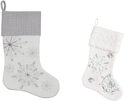 Колекция Comfy Hour Let It Snow, Комплект от 2 Цветни снежинки, с размери 18 х 11 см и Коледната украса в лента