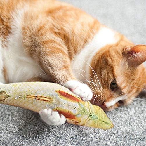 AgoHike 20 см коча билка Cat Favor Имитация на Риба Играчки за Котки с формата На Риба Къси Плюшени