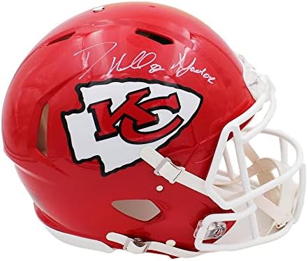 Данте Хол Подписа Автентичен каска NFL Kansas City Chiefs Speed с надпис X-Factor - Каски NFL с автограф на Данте