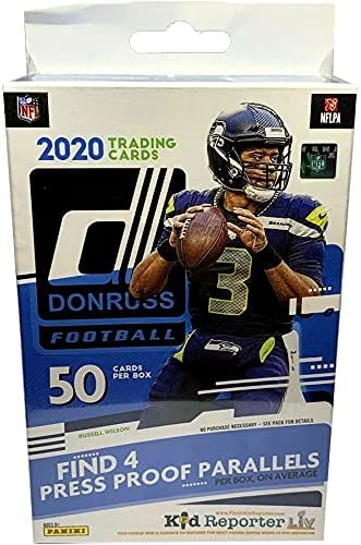 Кутия ЗА футболни ЗАКАЧАЛКИ Панини Donruss NFL 2020 г. (50 картички / bx)