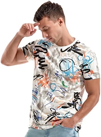 YININF Графични Тениски за Мъже - Хипстерские Тениски в стил Хип-Хоп с Страхотен Дизайн Новостите на Улицата дрехи