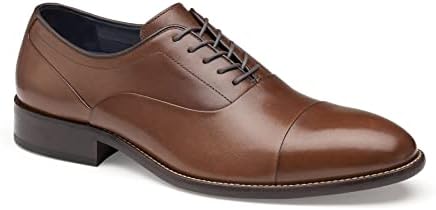 Johnston & Murphy | Мъжки обувки Stockton Toe Cap / С кръгли пръсти | Модельная обувки дантела за мъже | С кожена