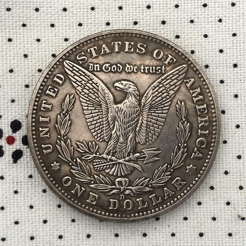 QINGFENG 38 ММ Старинна Сребърна Доларова Монета на САЩ Морган Скитник Монета 1921D Занаят 37