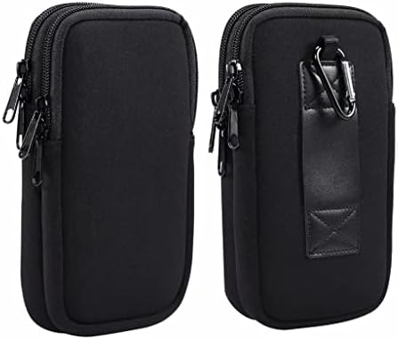 KFJBX Водоустойчив Пътна Двойна чанта за мобилен телефон, Градинска Мъжки чанти със скоба за надбедрен колан, чанта-кобур
