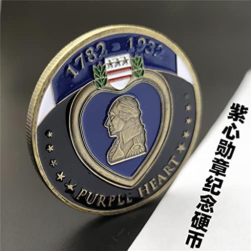 Медал на САЩ Пурпурно Сърце Двустранни Оцветени Монети От Бронз с покритие покритие